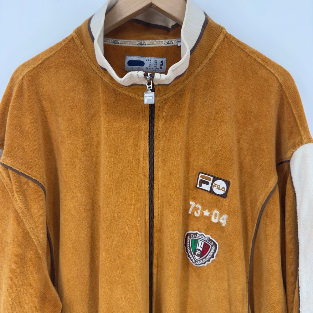 Fila Heritage Collection‎ Track Jacket Full Zip Mens 3XL Italy Short Sleeve Y2K